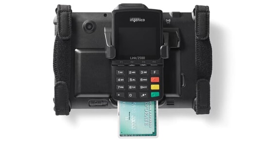 معالج صغير آمن لبطاقات الائتمان لدى Tablet 700 Series