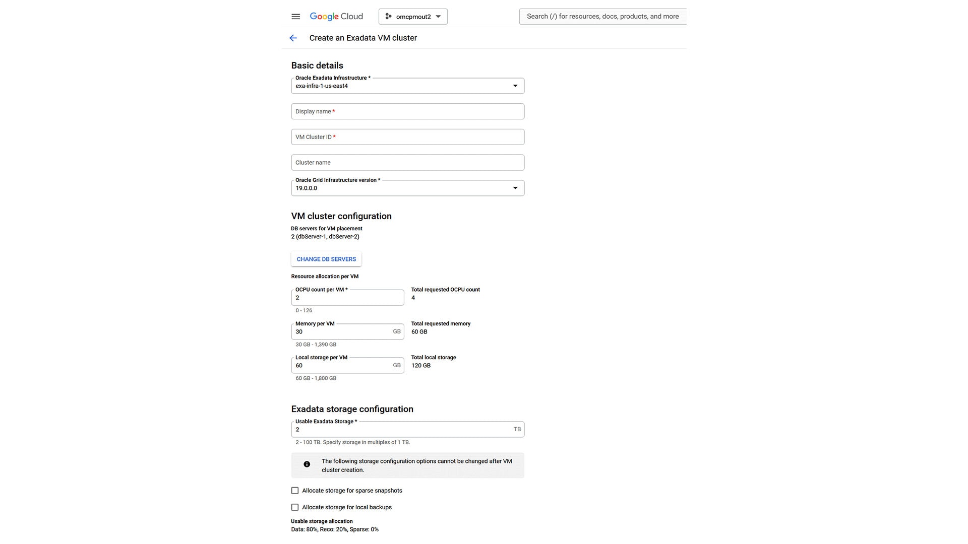 Vista de aprovisionamiento fácil