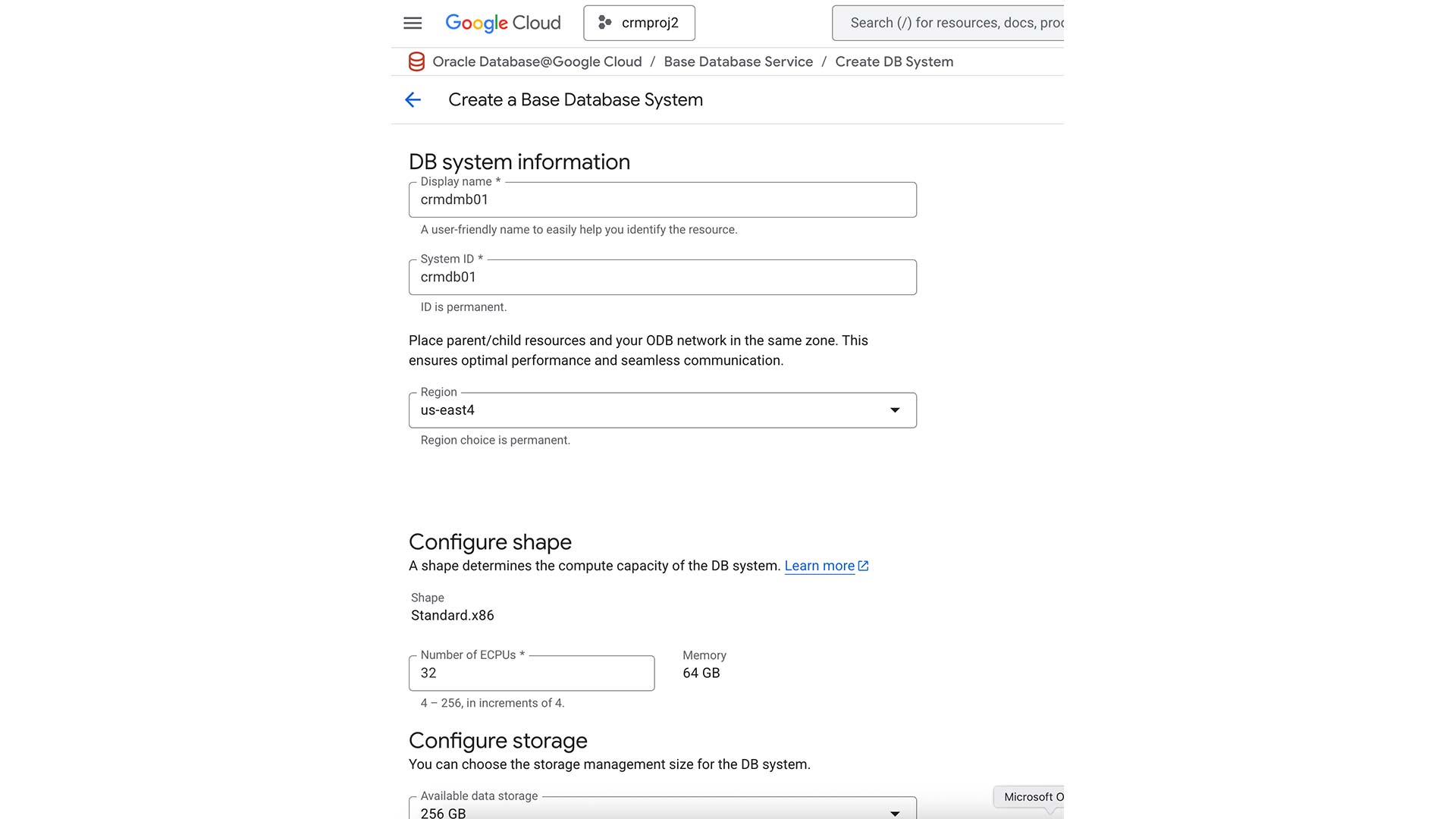 Crear vista de Base Database System