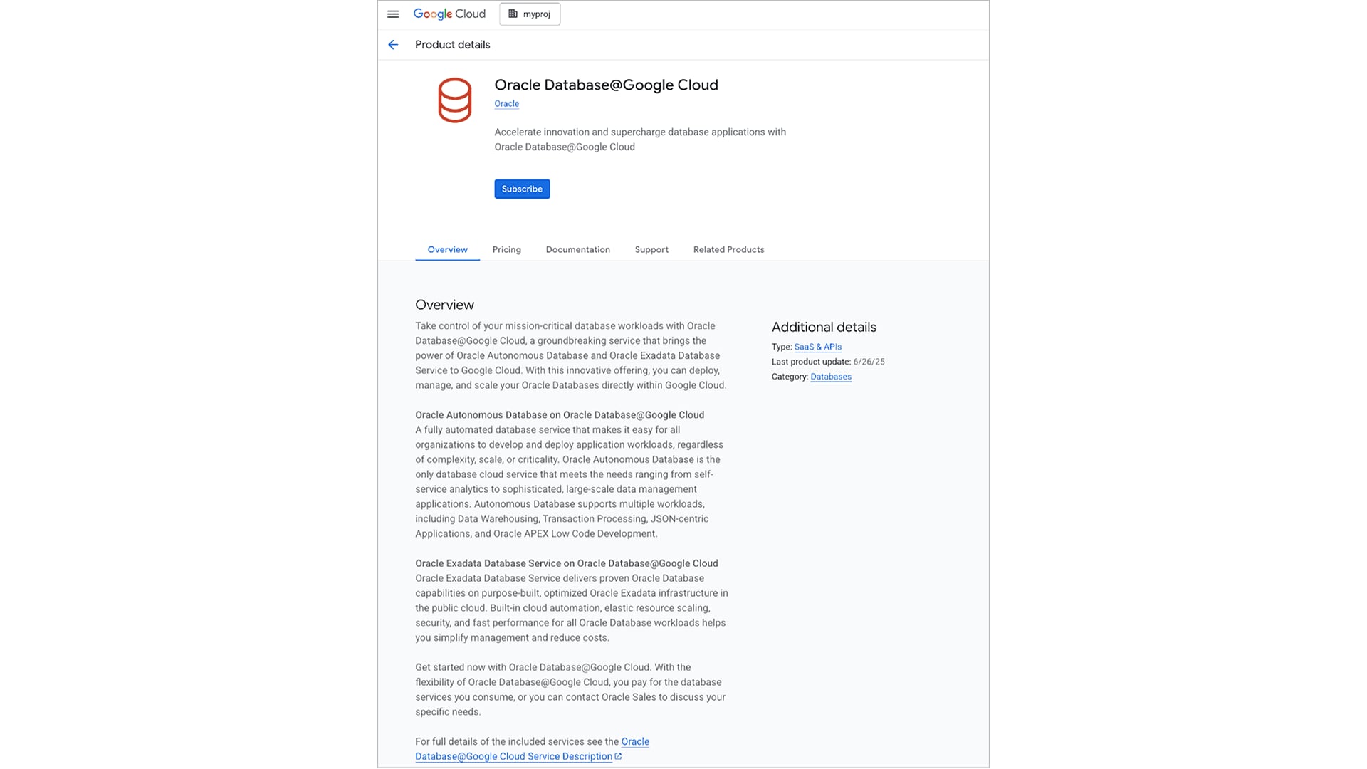 Vista de compras simplificada