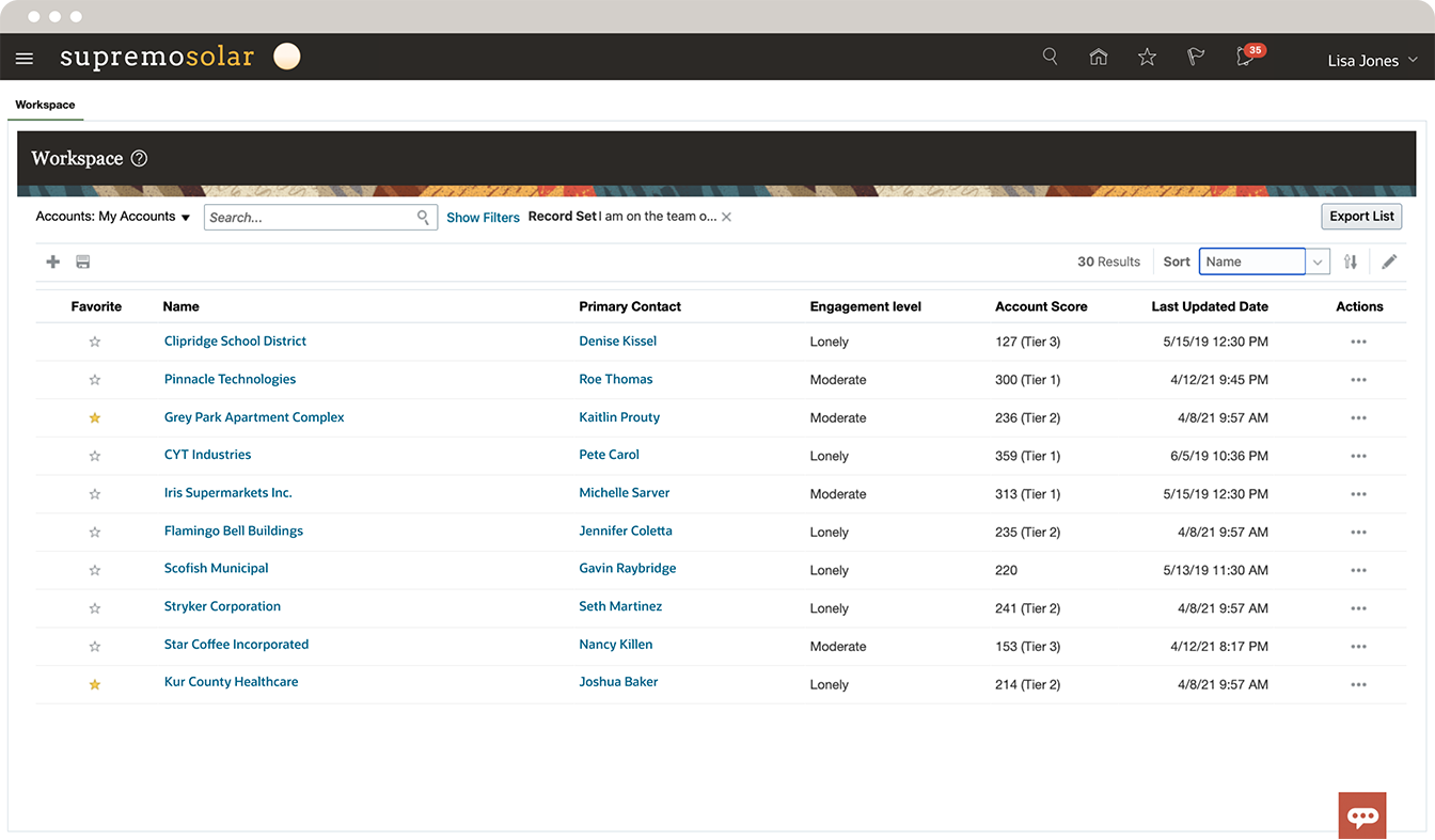 تحديد الحسابات التي لها إمكانات لفرص جديدة