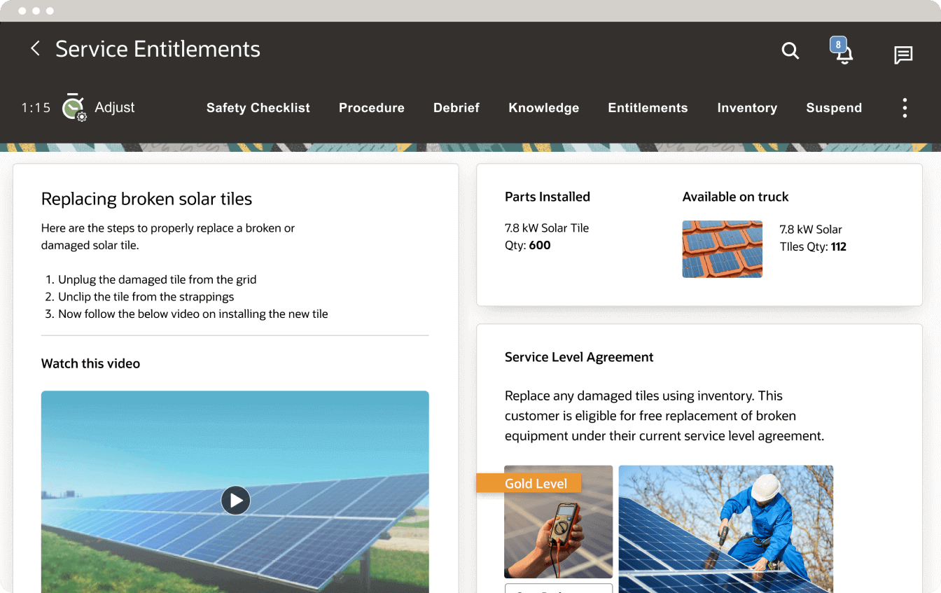 حاويات معلومات قائمة على الإجراءات داخل لوحة معلومات المبيعات