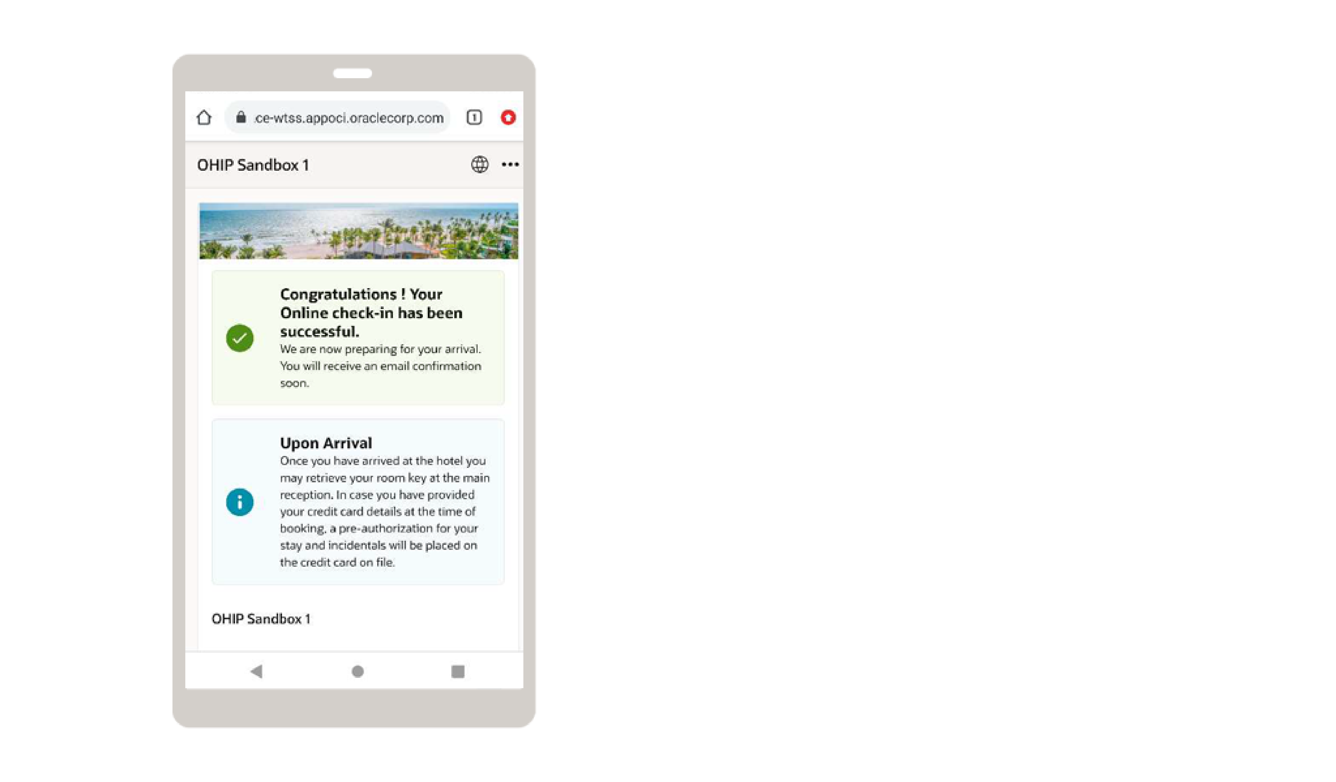 Mobile Guest Experience screenshot