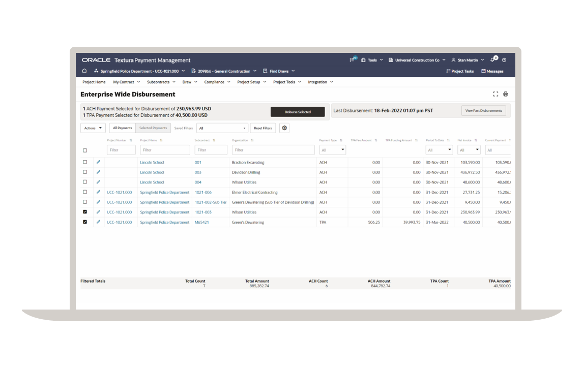 Pünktliche elektronische Zahlungen – Screenshot