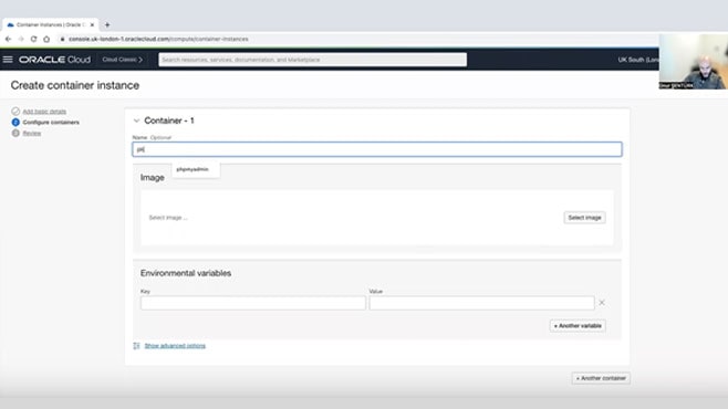 OCI Container Instances - Deploy phpMyAdmin