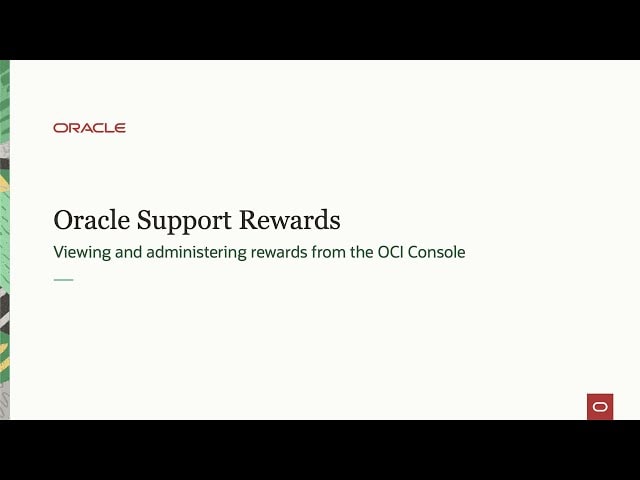Oracle Support Rewards beheren (videominiatuur)